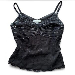Newport News Black Sequin Camisole